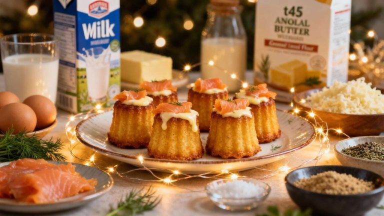 Apéro festif : les cannelés salés à la truite fumée et mozzarella