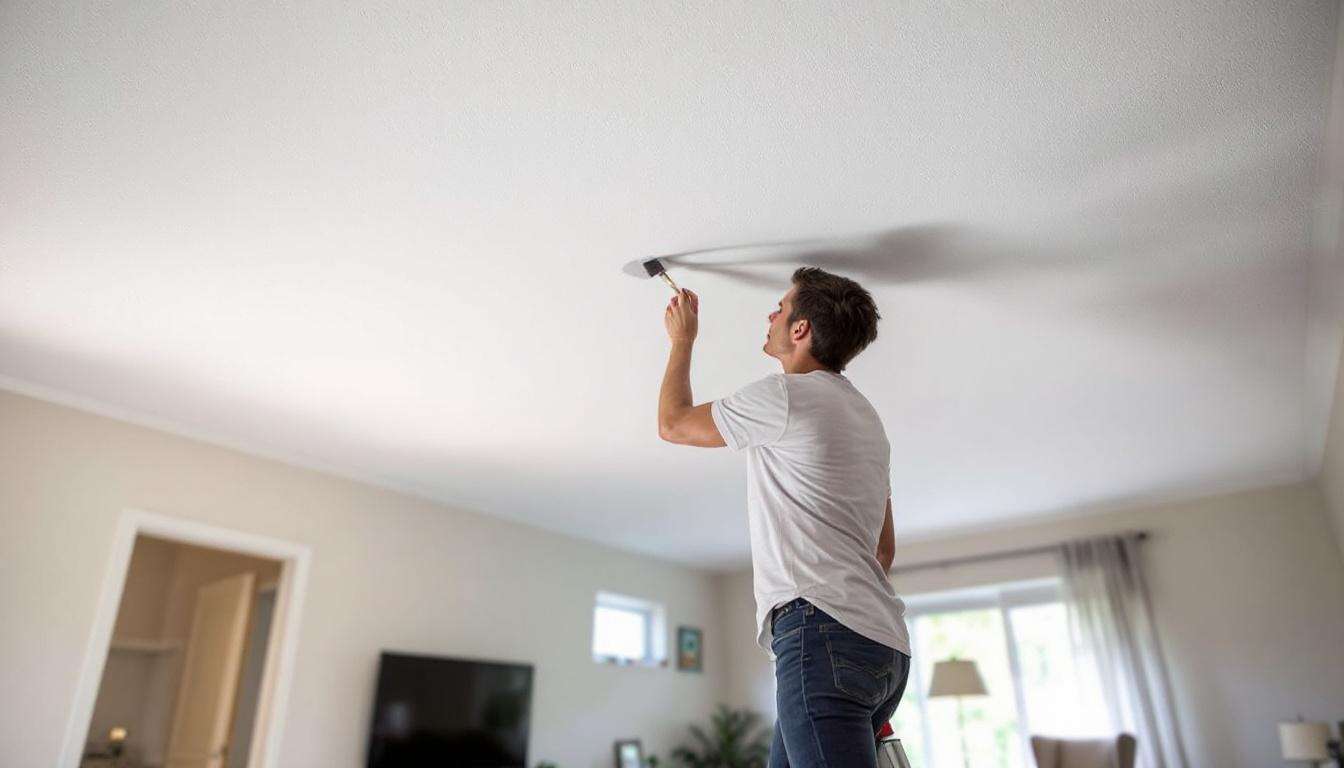 La technique rapide des bricoleurs pour faire disparaître une fissure au plafond sans gros travaux