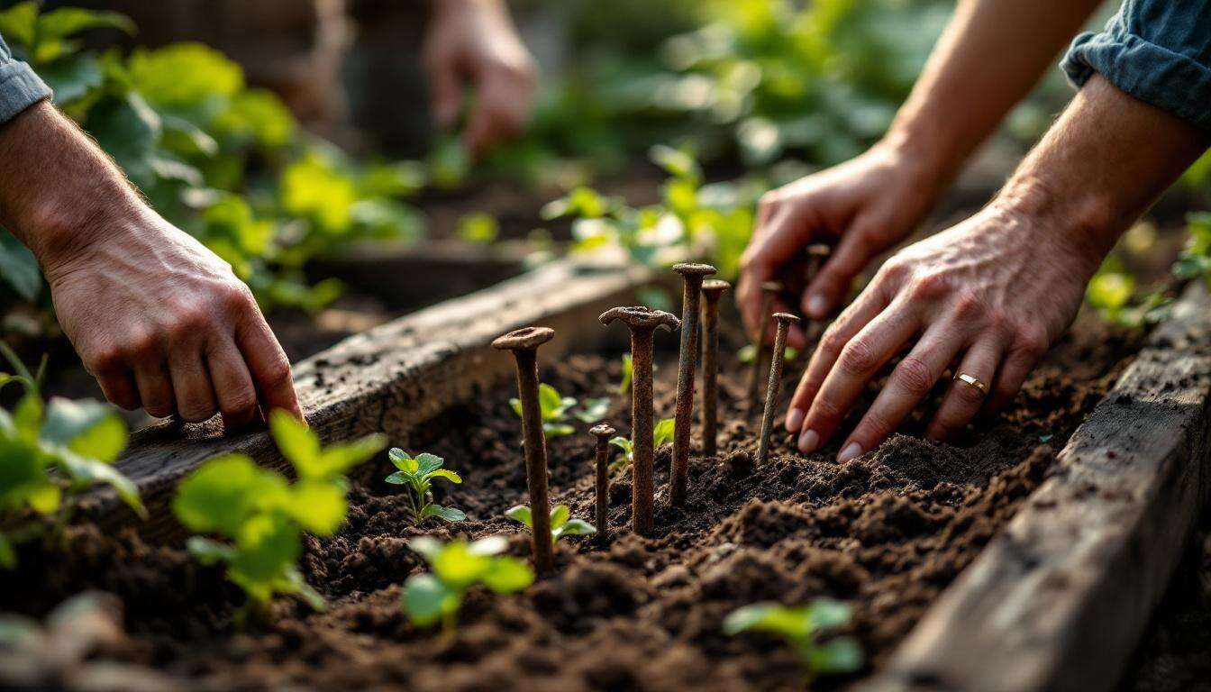 Pourquoi les anciens enterraient des clous rouillés dans leurs massifs de légumes