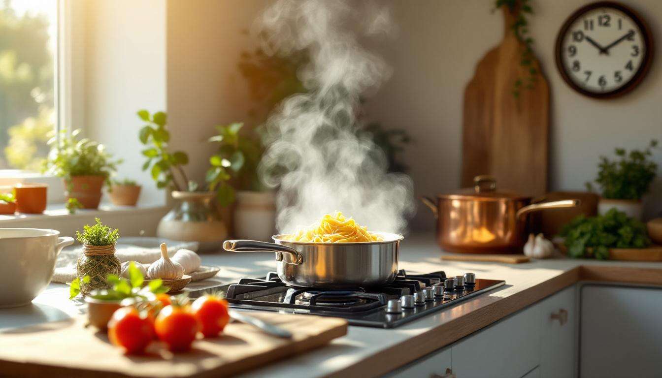 La technique de cuisson feu éteint permet de réussir vos pâtes tout en économisant de l'énergie