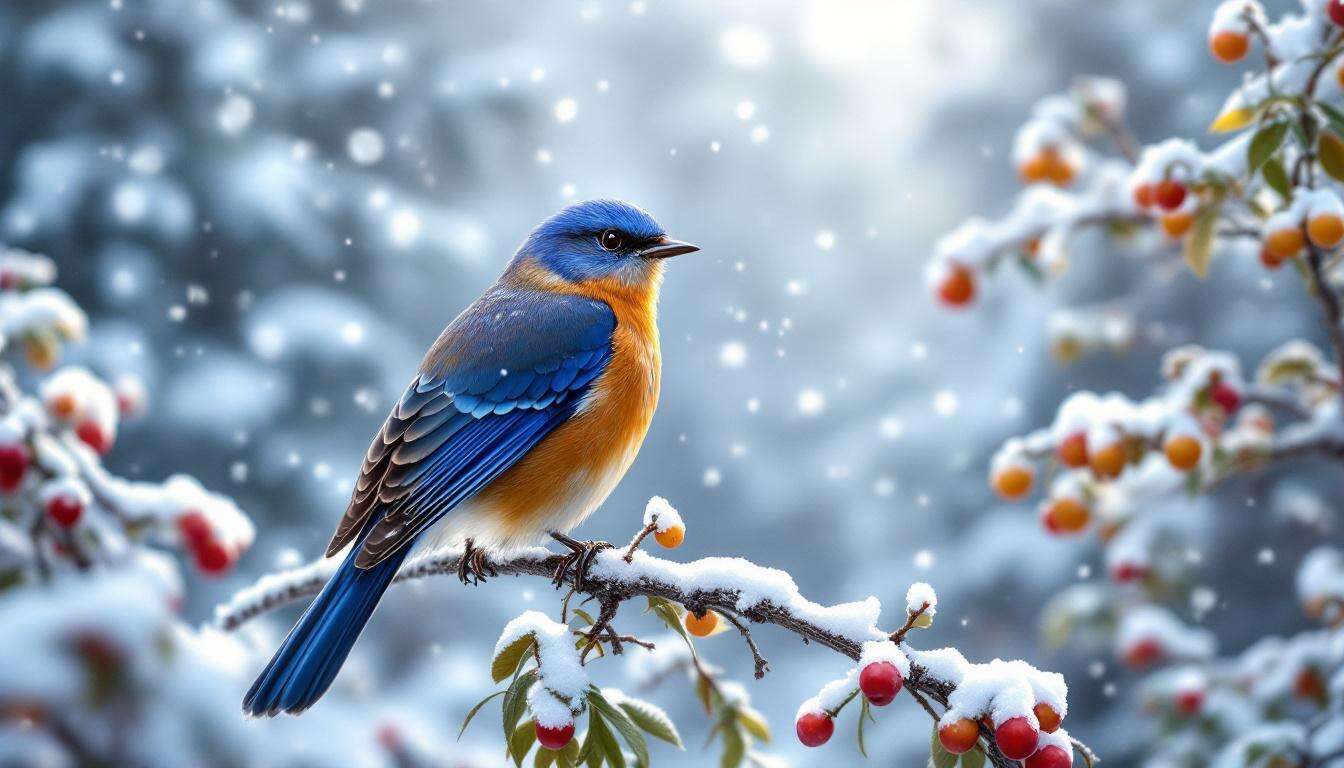 Si cet oiseau magnifique se pose dans votre jardin cet hiver, l'arrivée de la neige et du froid sont imminents