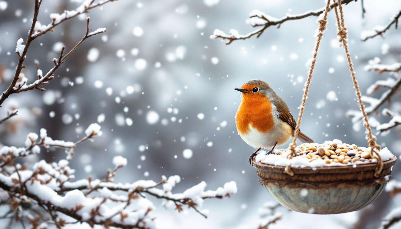 Le rouge-gorge n’attend qu’une chose pour revenir cet hiver : sa nourriture préférée, placée au bon endroit
