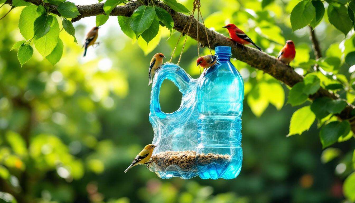 Voici comment une bouteille plastique devient une mangeoire parfaite
