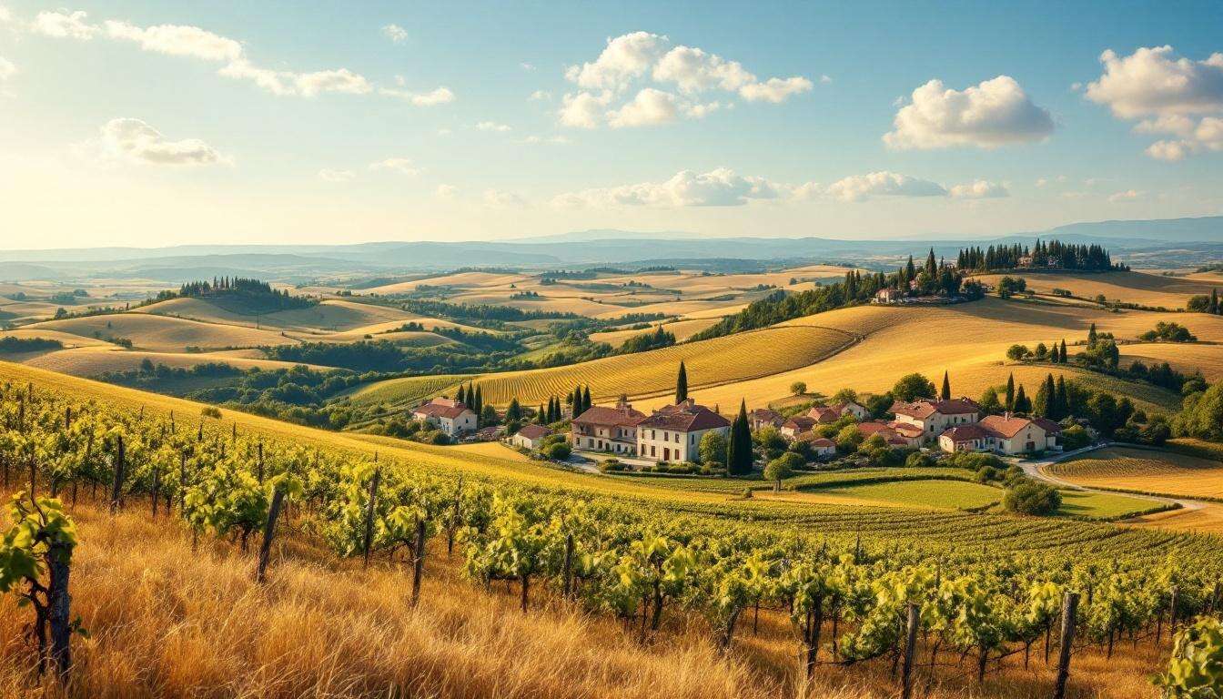 Ce village du Sud-Ouest rappelle la Toscane italienne avec ses collines dorées et ses vignes à perte de vue