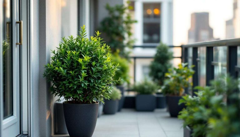 Balcon ou petite terrasse : oubliez le buis, cet arbuste compact en pot reste décoratif toute l’année sans effort