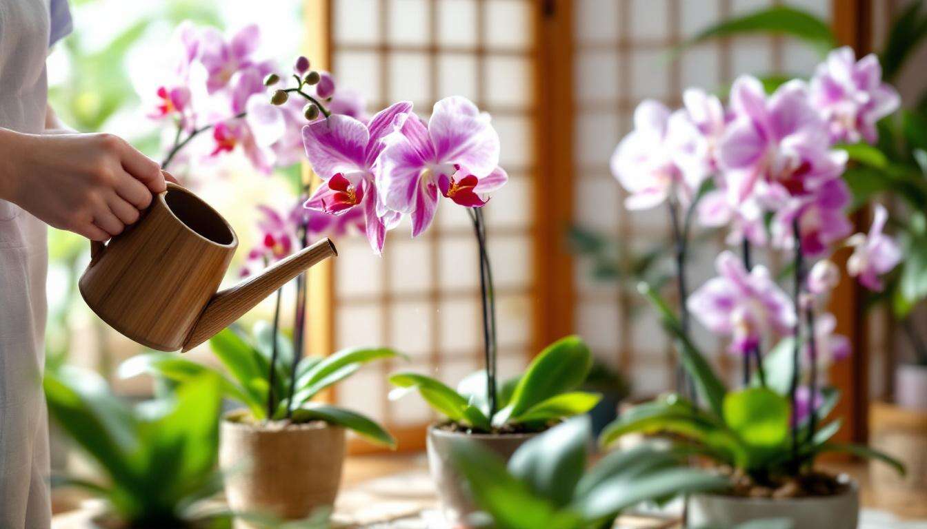 Technique japonaise pour arroser efficacement les orchidées